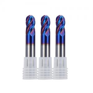 HRC65 nano blue carbide end mill ball nose end mills